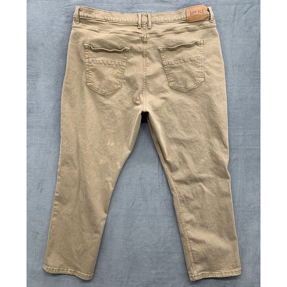 Red Ale by Alesbury Denim Jeans Men's 42X30 Thrashed Work Construction Stained - Picture 12 of 16